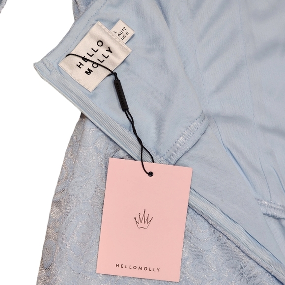 Hello Molly Linking Up Lace Midi Dress Large US 8 NWT - Picture 10 of 14